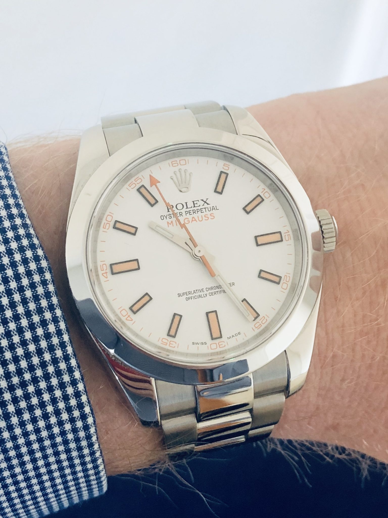 Rolex Milgauss White Dial 116400