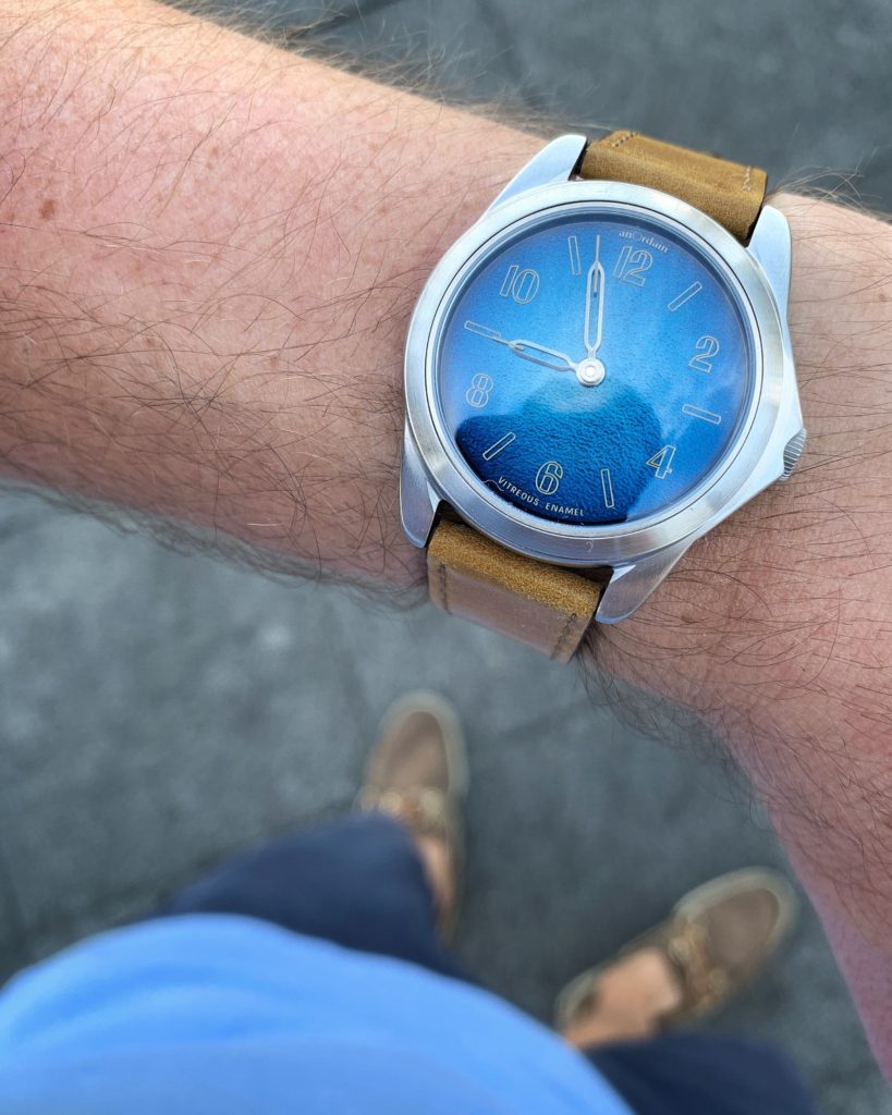 Anordain Model 2 fume on the wrist