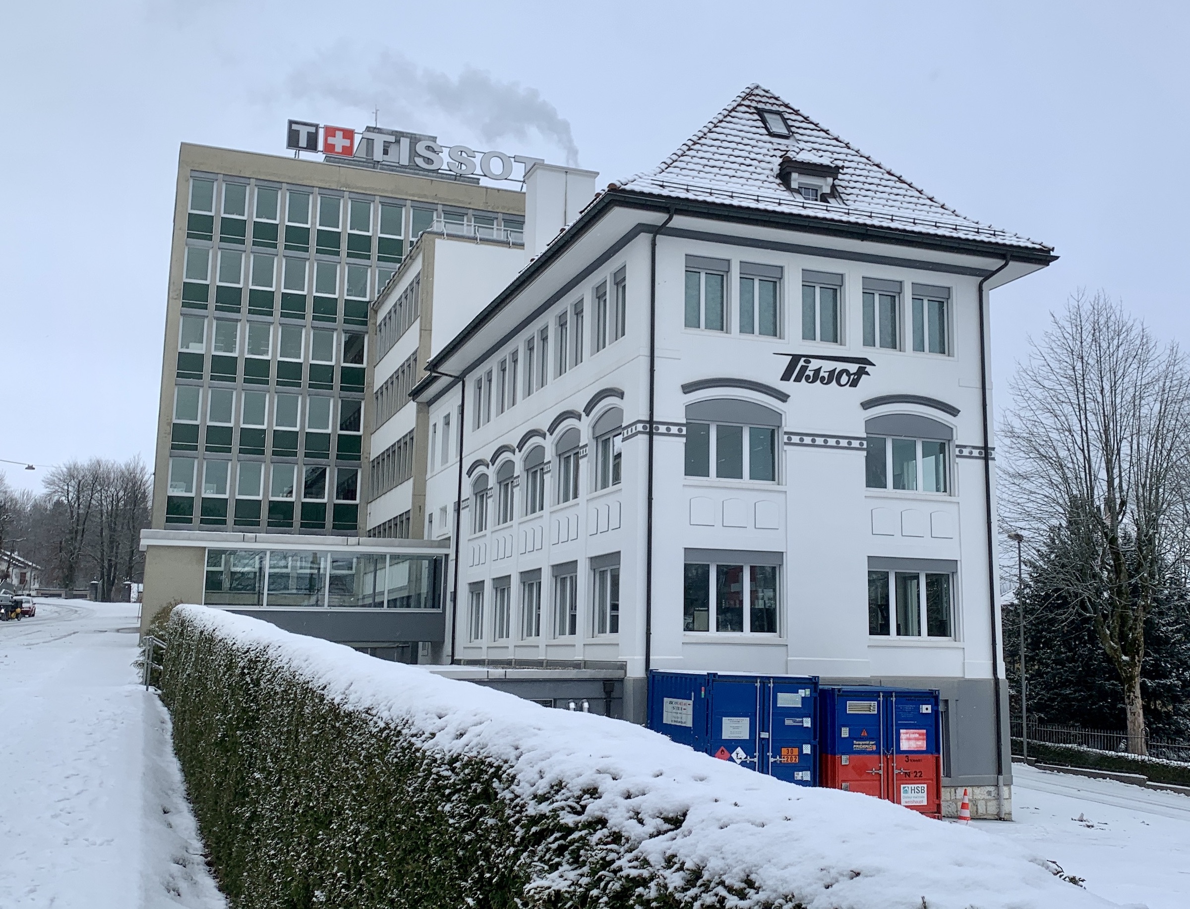 Building of the watch brand Tissot in Le Locle