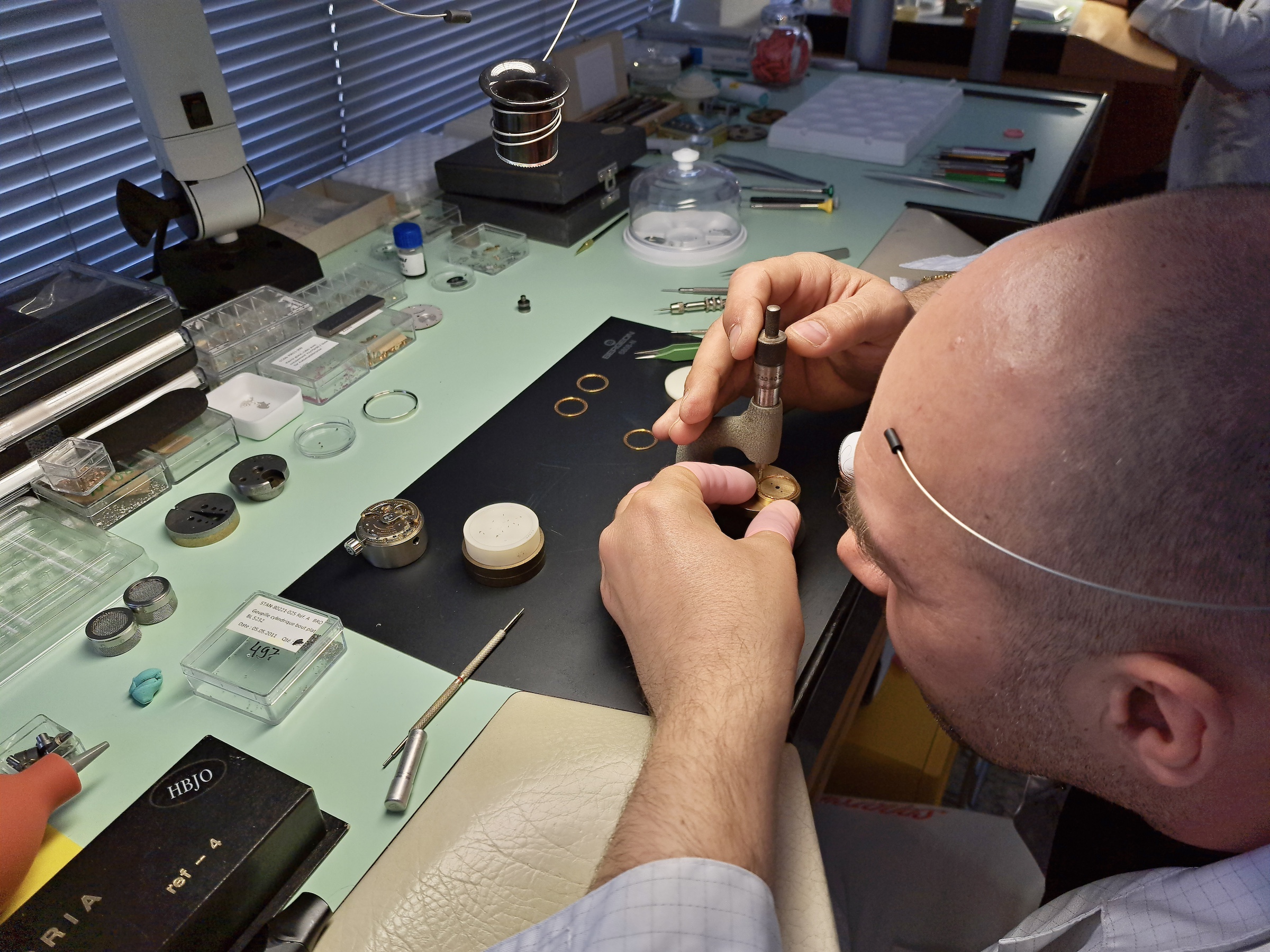 watchmaker at his bench